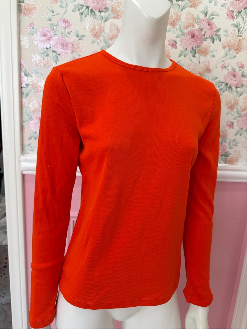Ralph Lauren Women's Crewneck Sweater in Vibrant Orange